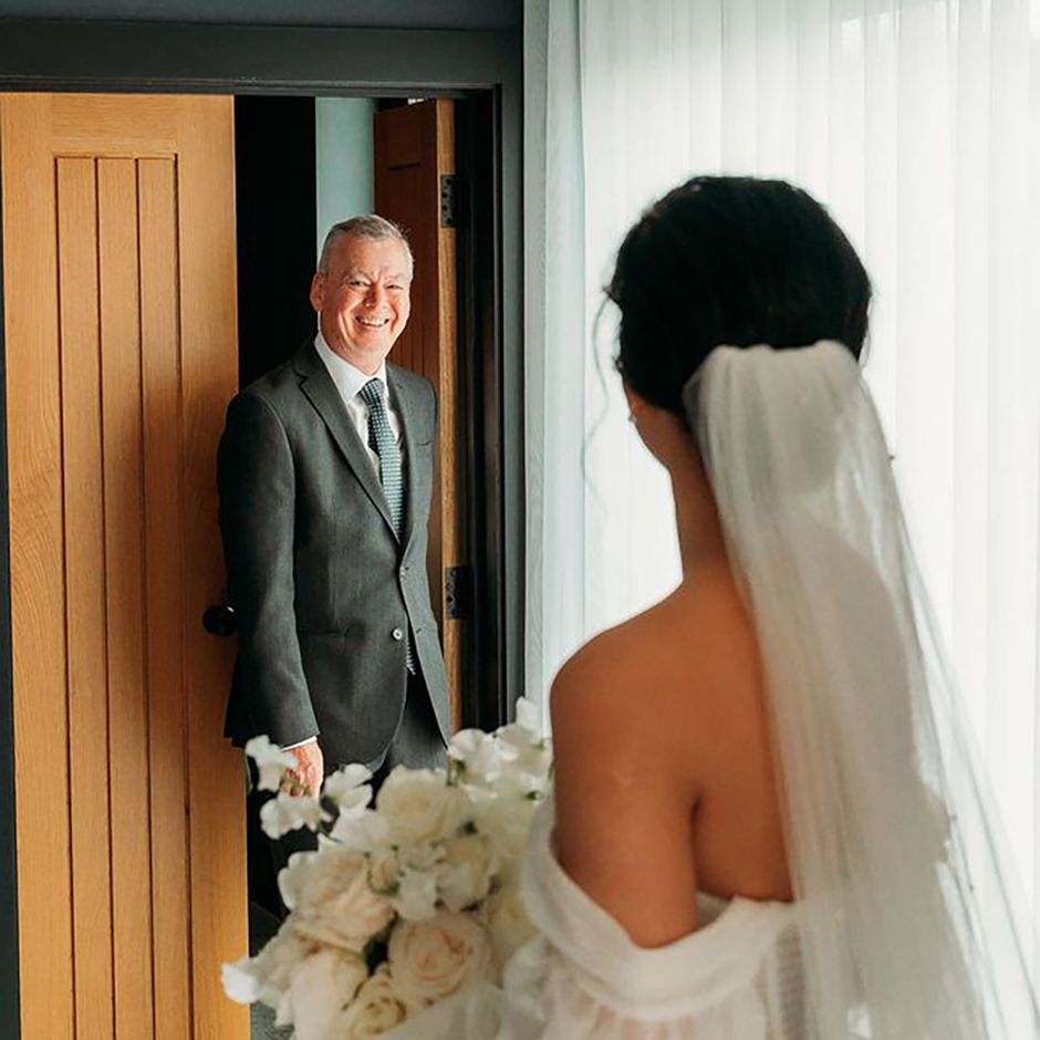 father of the bride first look