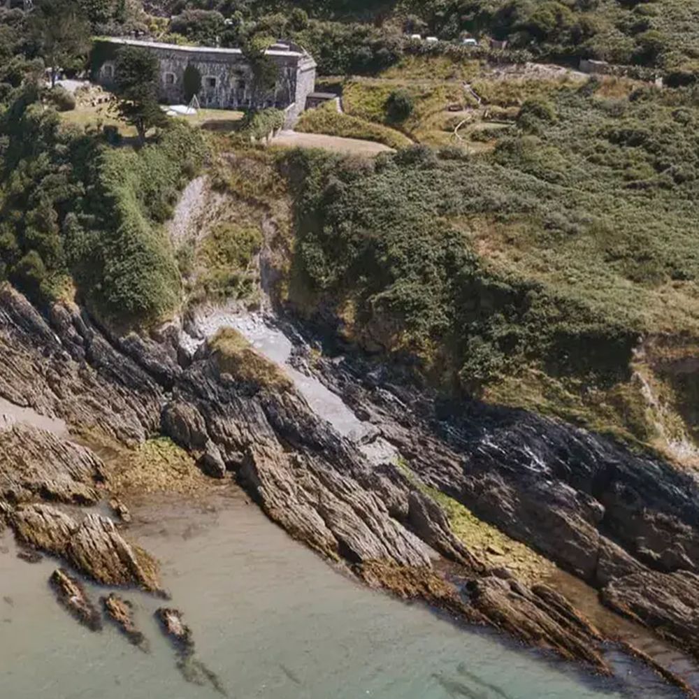 Cornwall beach at Polhawn Fort wedding venue 
