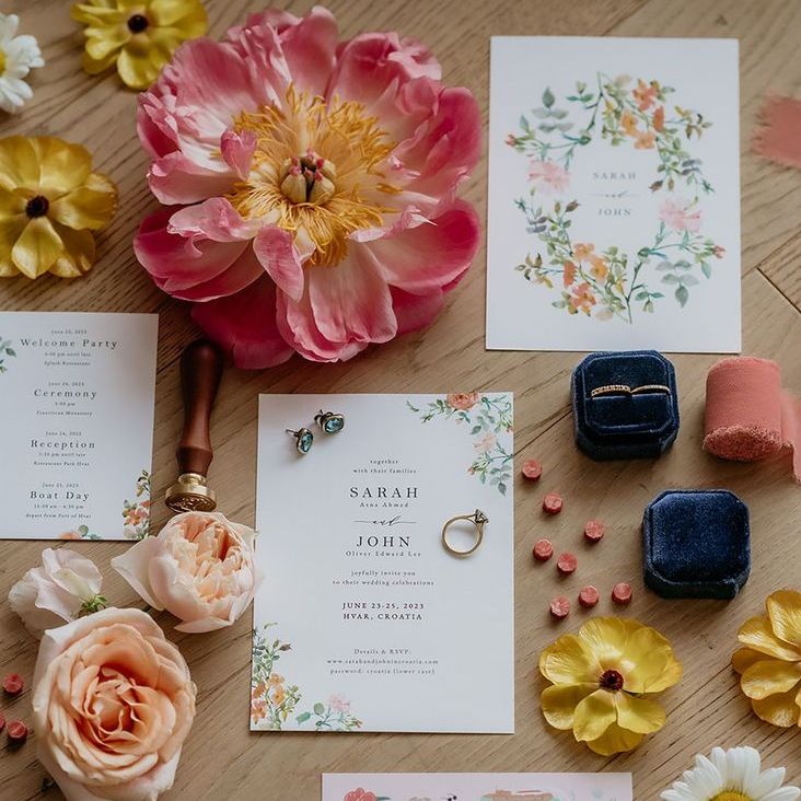 Floral Wedding Stationery Design