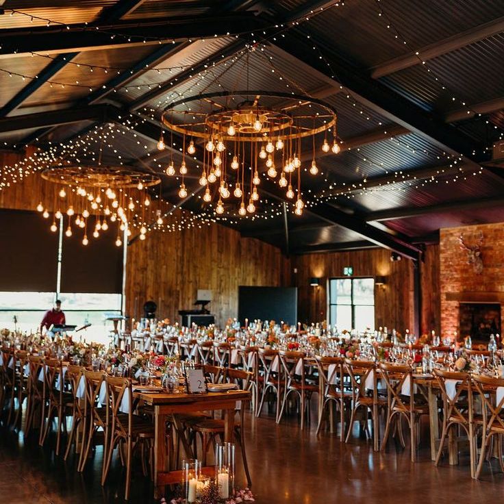 Silchester Farm in Hampshire Wedding Venue with Cosy Lighting
