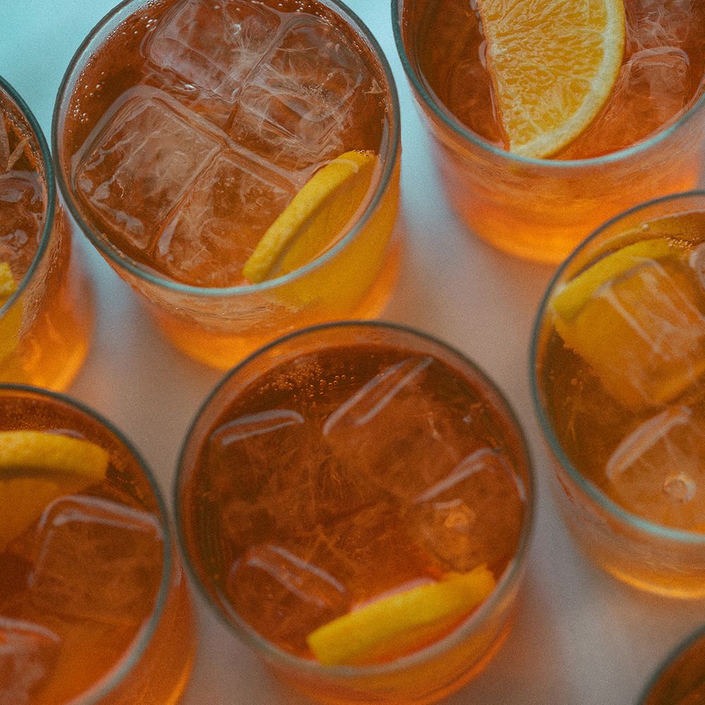 Aperol Spritz wedding cocktails