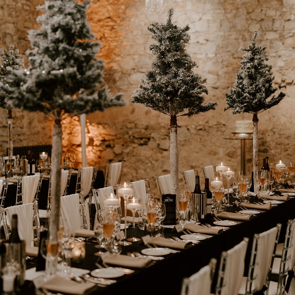 Christmas tree festive table decorations 