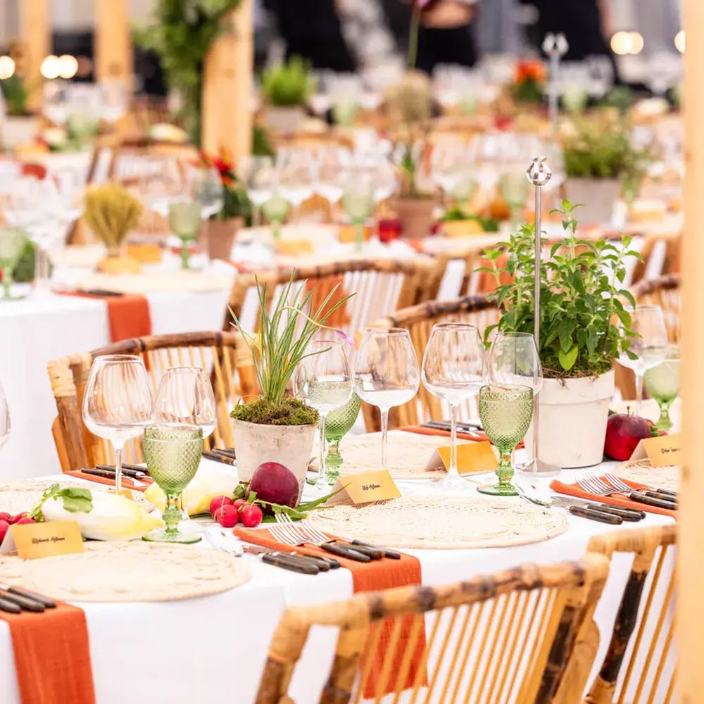 Burrow Farm Estate Wedding Reception Setup