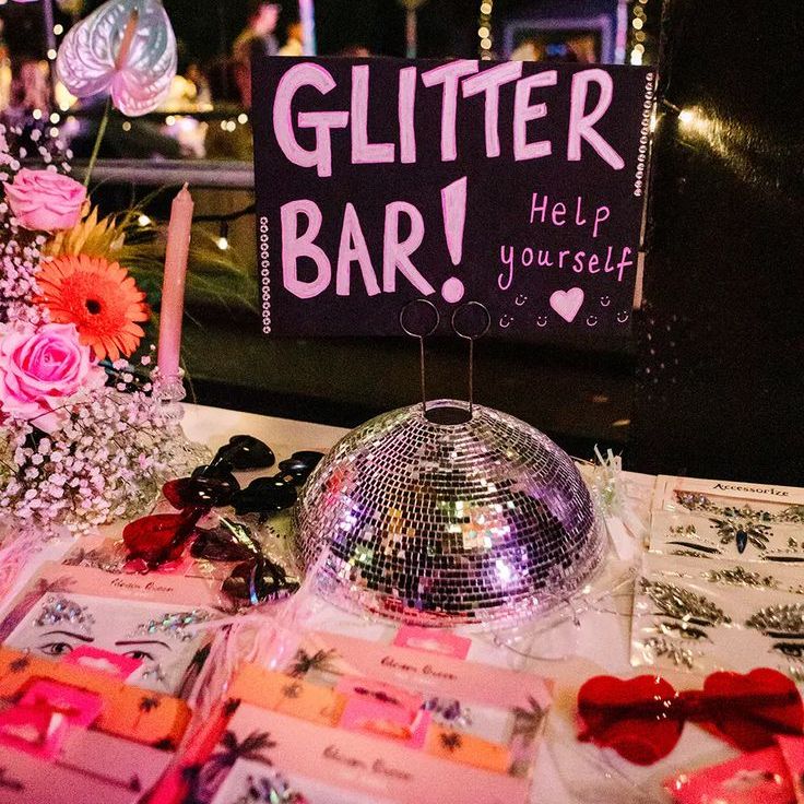 Fun Glitter Bar Wedding Entertainment Idea