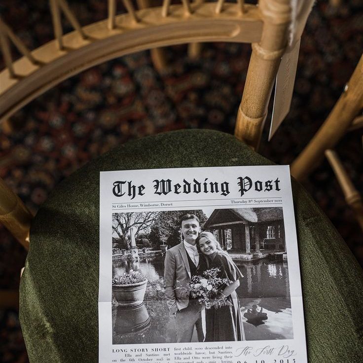 Wedding Newspaper Personalised Wedding Decor Idea