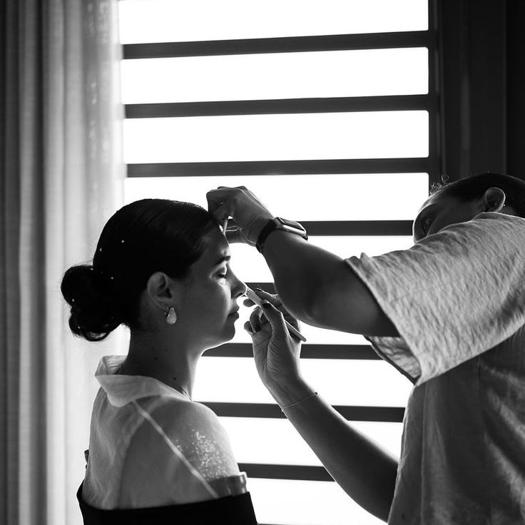 Bride Gets Wedding Makeup Done Professionally For Wedding Day