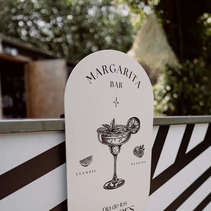 Margarita Bar Wedding Signage