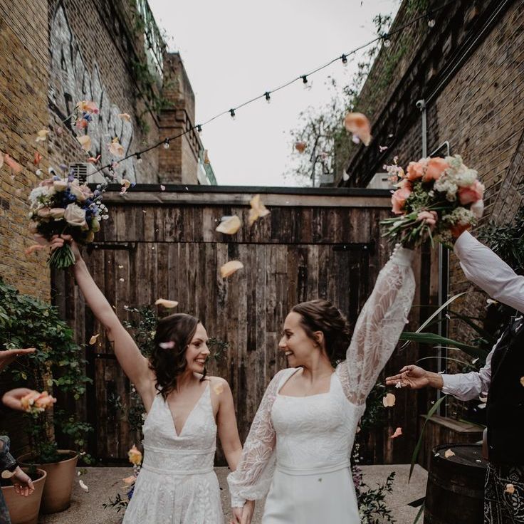 Two Brides at 100 Barrington Wedding with Pastel Whimsical Theme