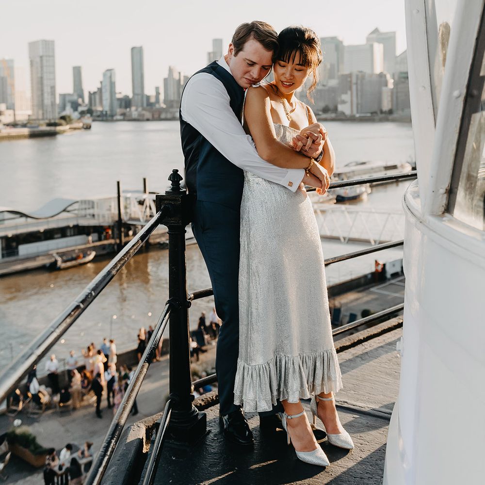City wedding in London at Trinity Buoy Wharf