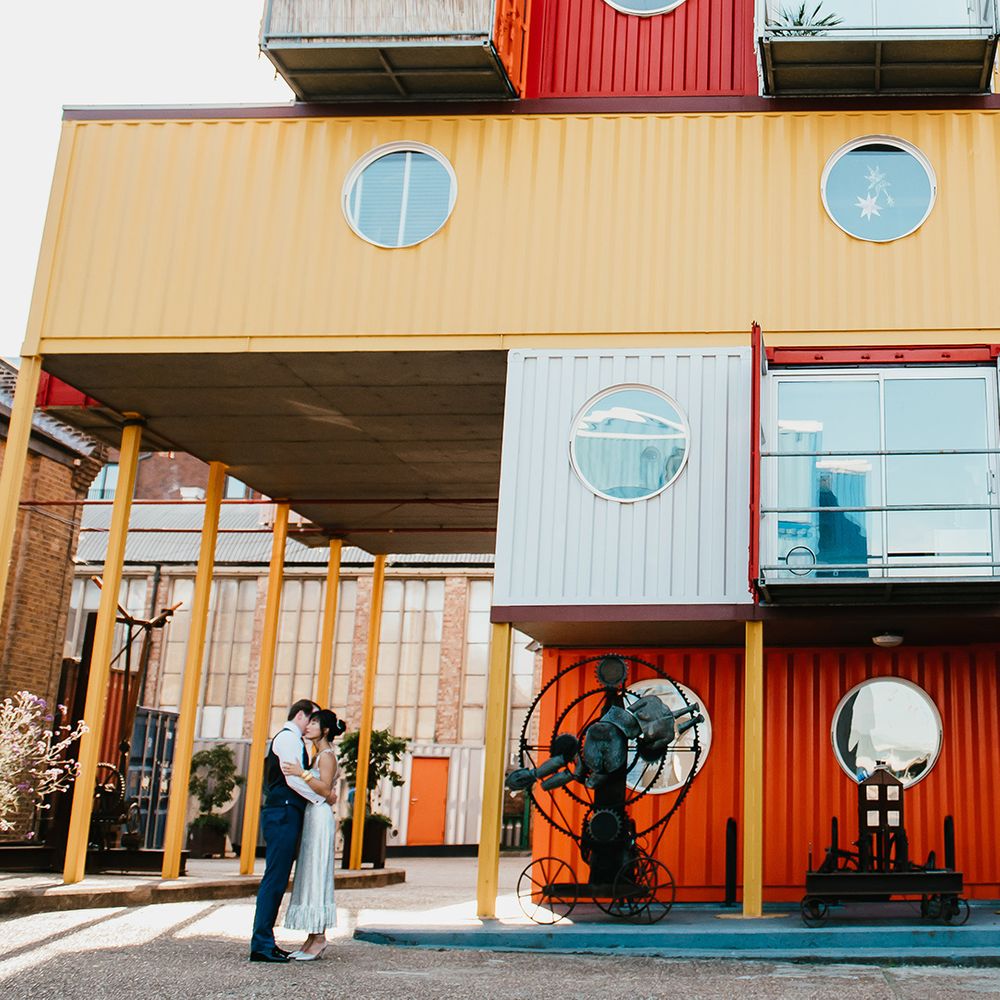 Industrial wedding space at London wedding venue
