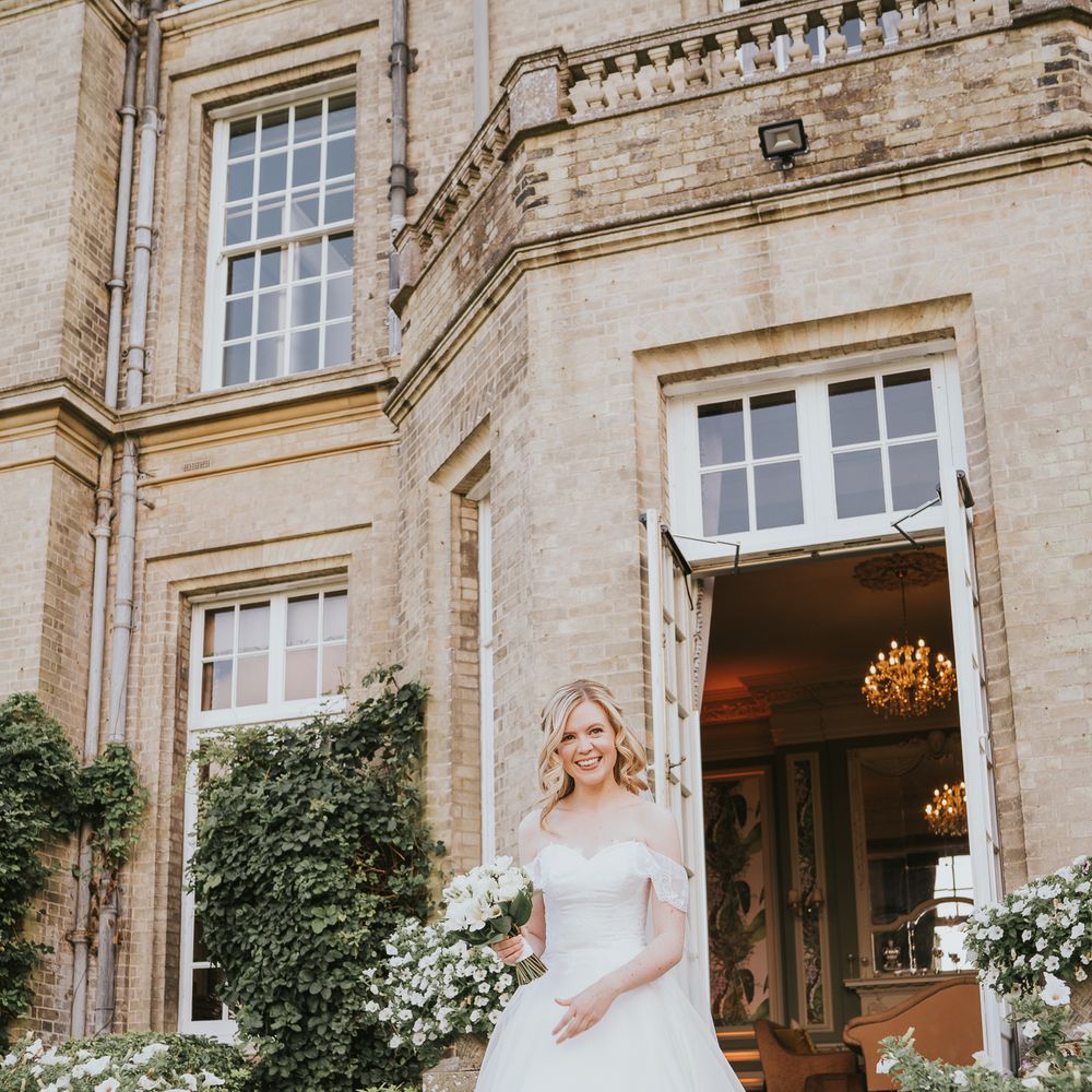 Bride at classic country house wedding 
