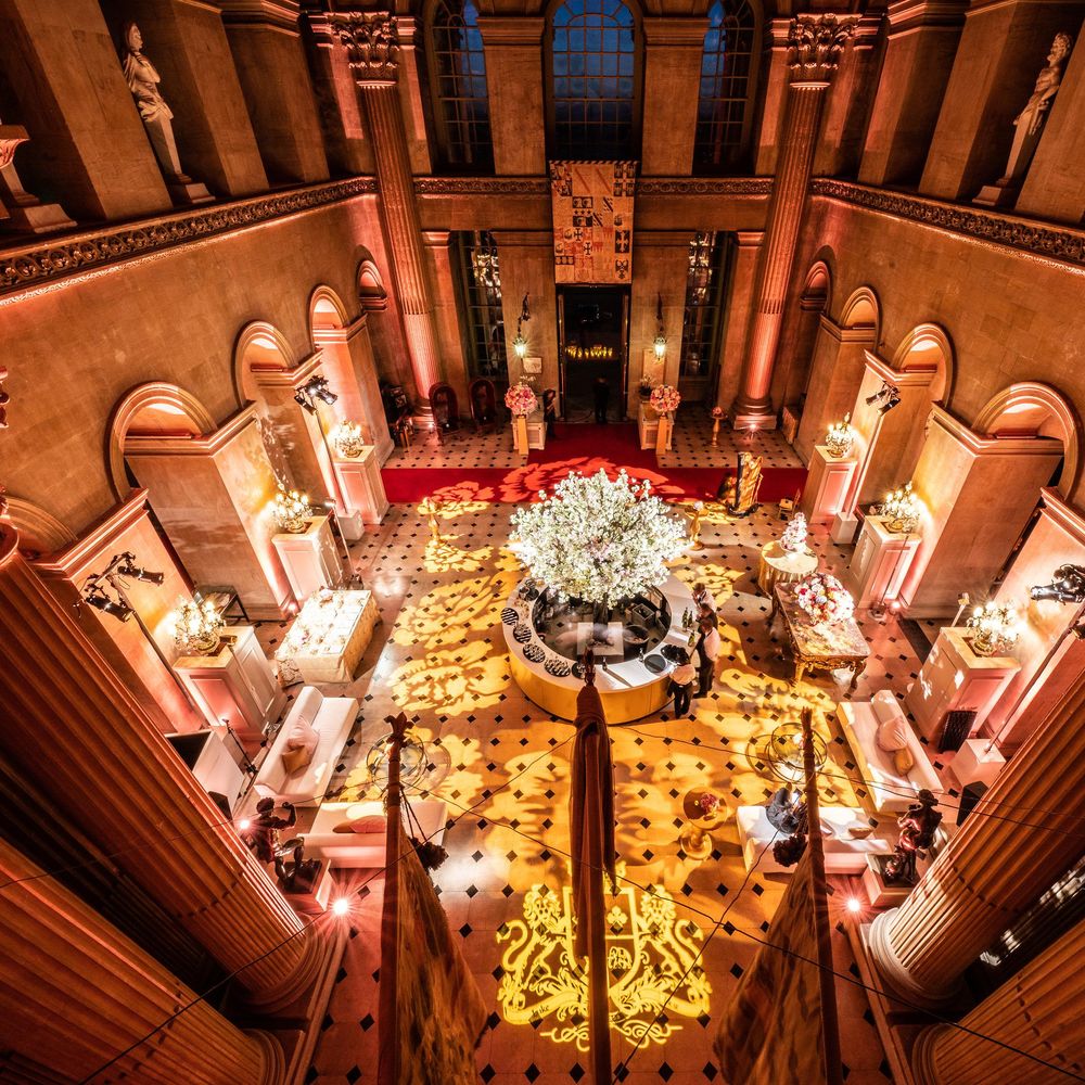 Aerial shot of The Great Hall at Blenheim Palace