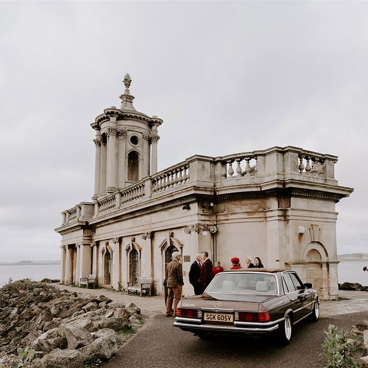 Wedding guests arrive at this unique former chapel venue