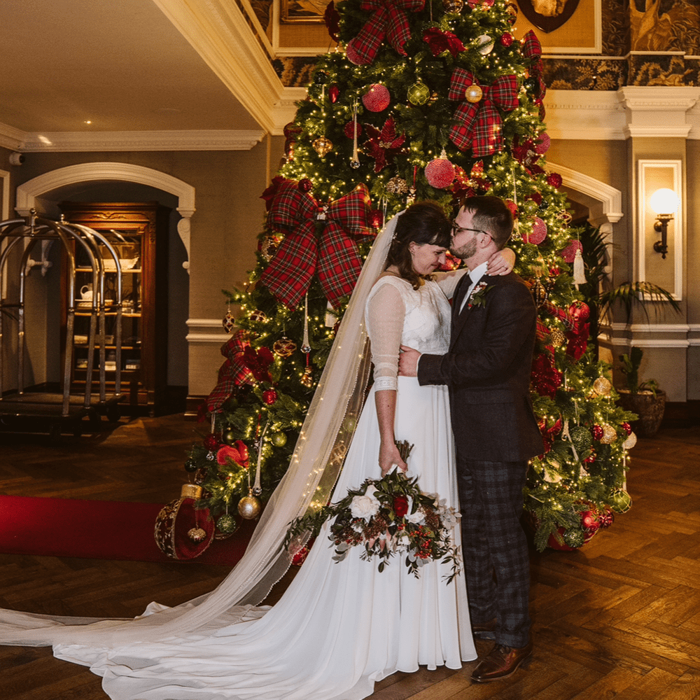 large-christmas-tree-decor-at-wedding