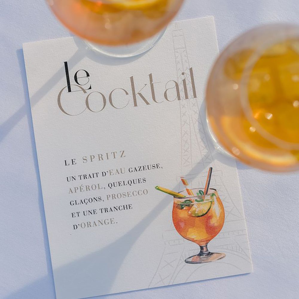 Aperol Spritz cocktail menu