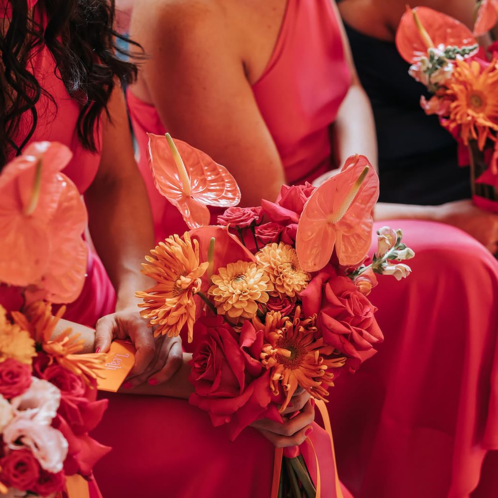 Hot pink summer bridesmaid dresses