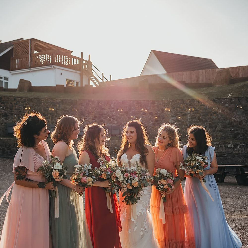 Mismatched summer bridesmaid dresses