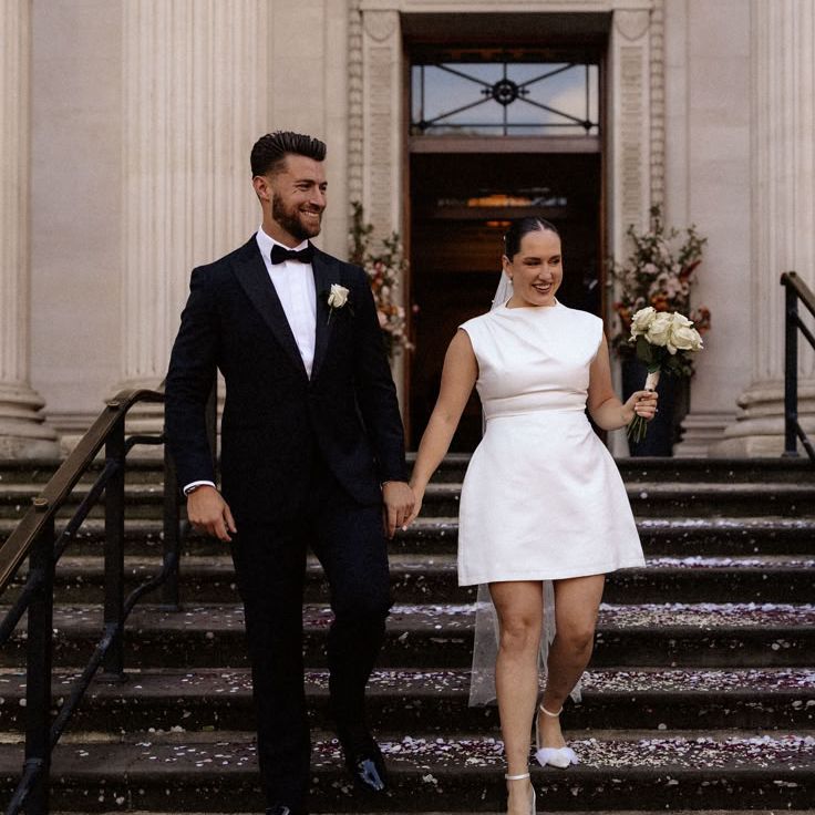 Chic Monochrome Wedding Fashion For Modern London Wedding