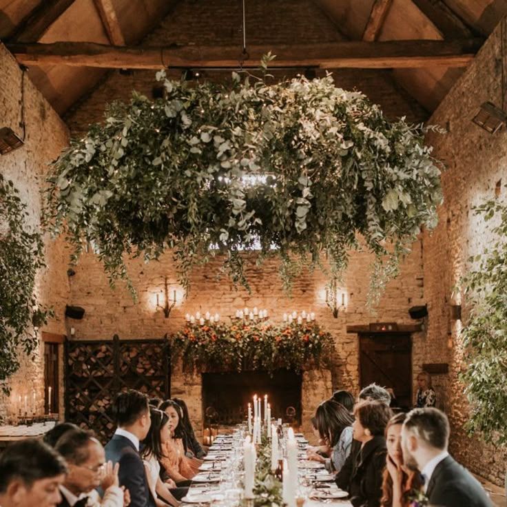 Foliage Chandelier for Intimate Wedding Breakfast