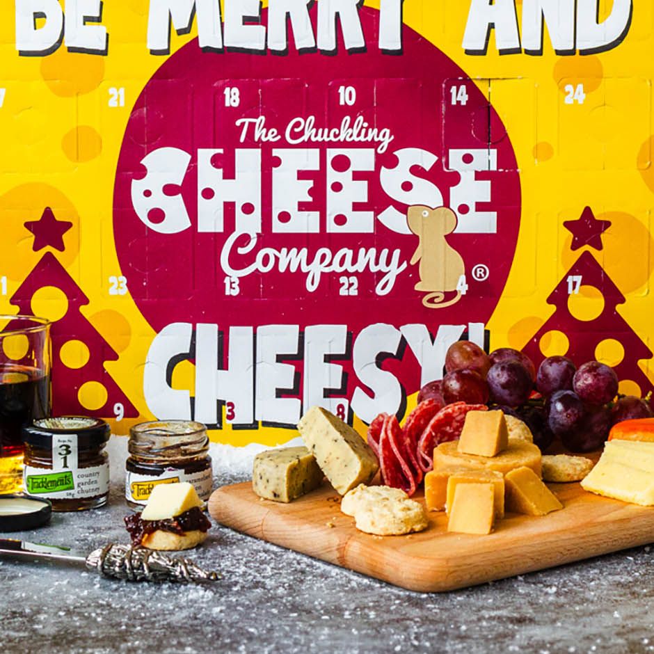 Chuckling Cheese Advent Calendar 2025 with cheese board