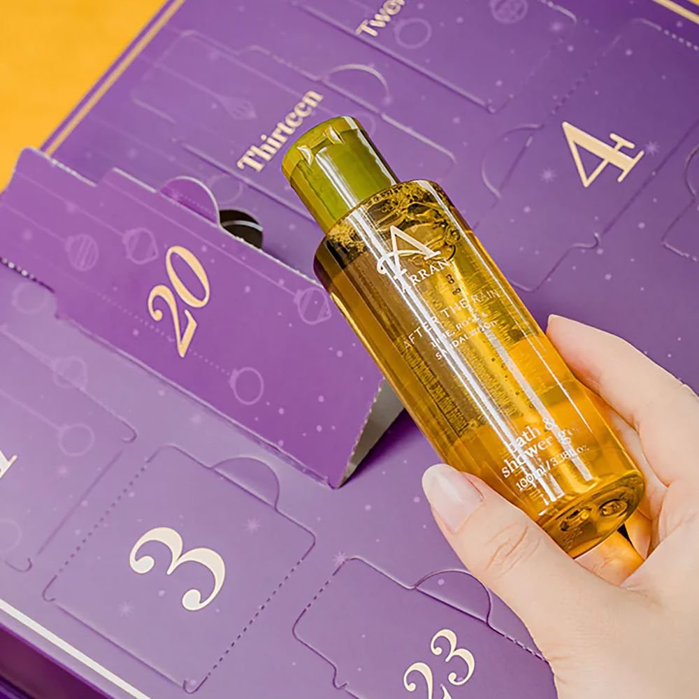 ARRAN Sense of Scotland Advent Calendar 2025 lifestyle image of person holding product