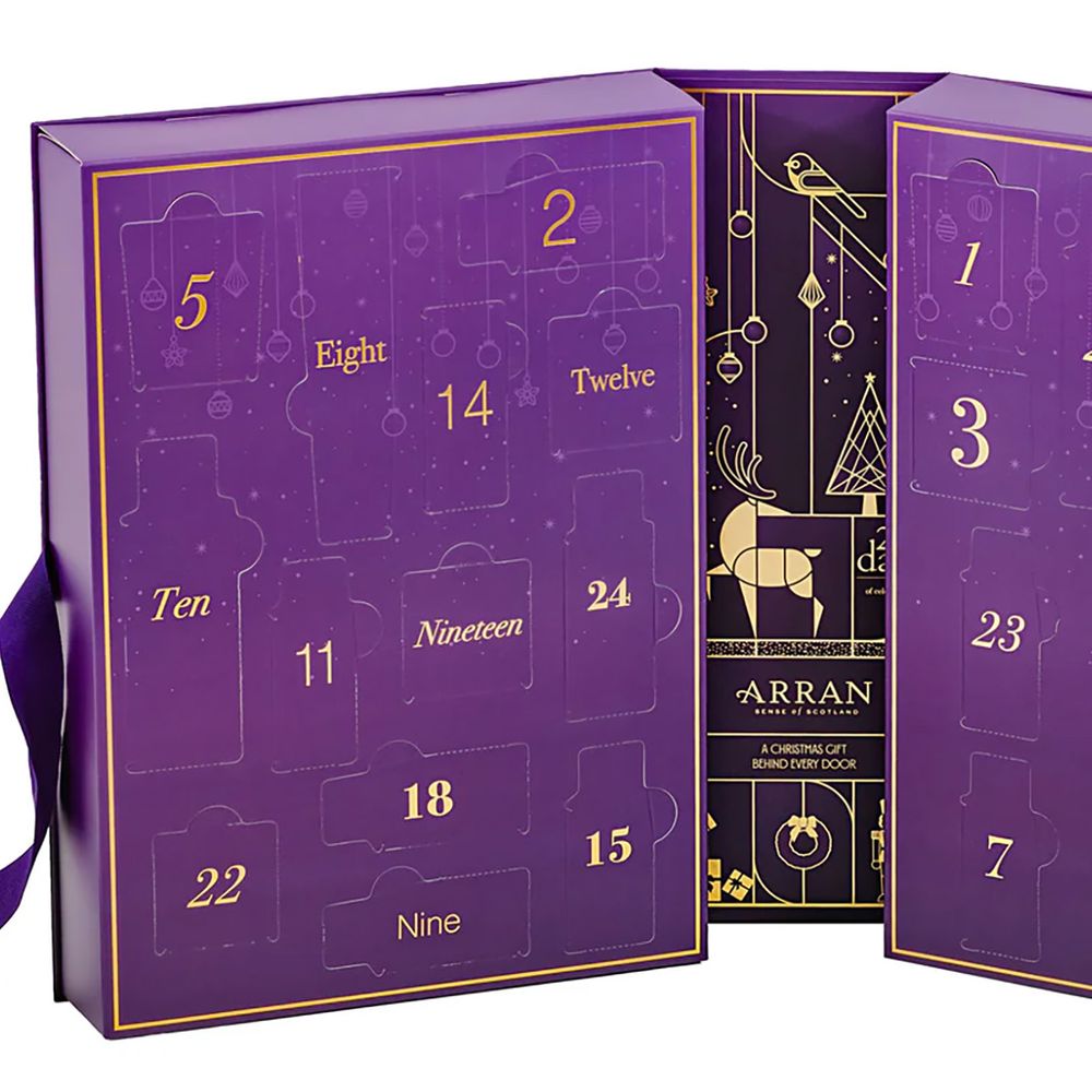 ARRAN Sense of Scotland Advent Calendar 2025 product image of open calendar