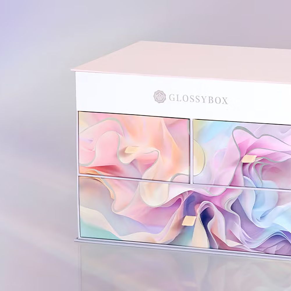 Glossybox beauty advent calendar 2025 closed calendar storage drawers
