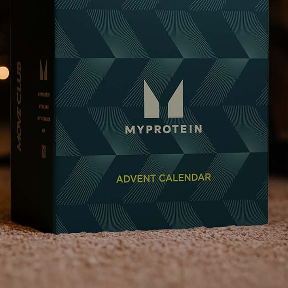 Myprotein Fitness Advent Calendar 2025, lifestyle image of closed calendar
