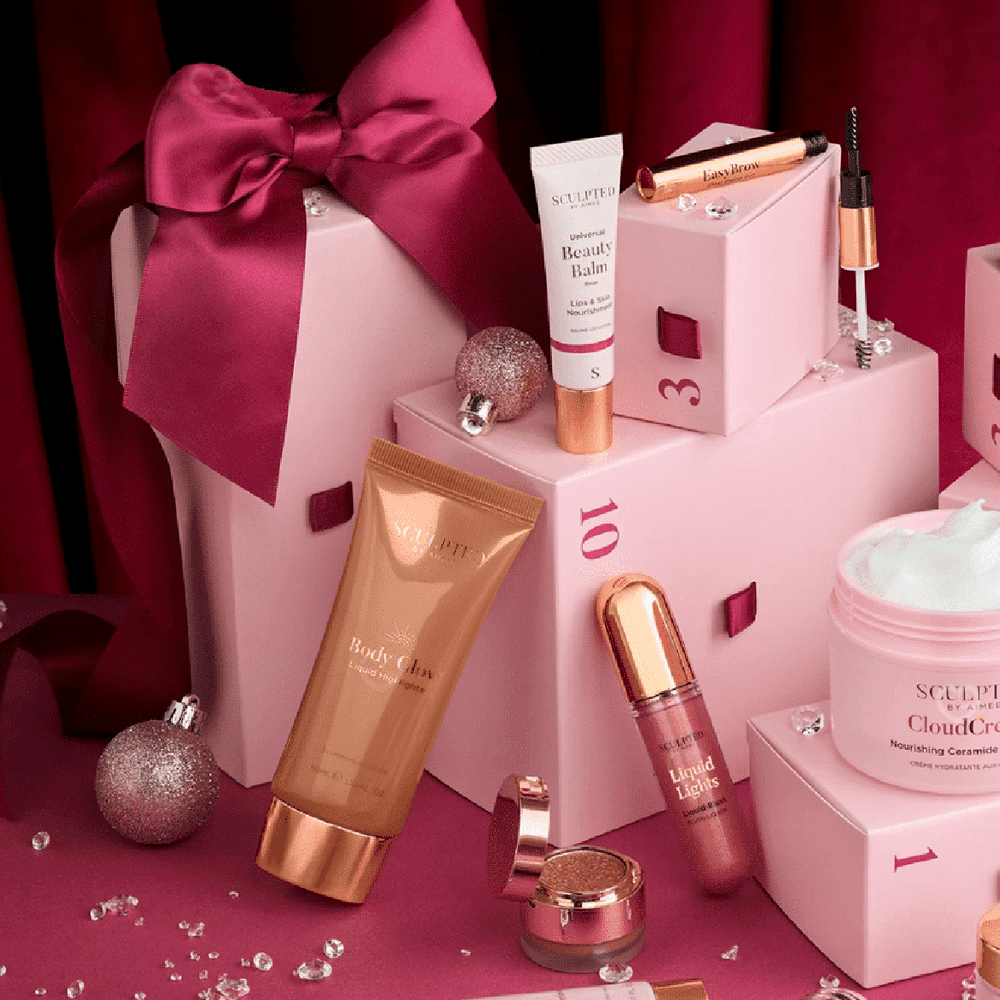 Sculpted By Aimee Beauty Advent Calendar 2025 lifestyle image of contents
