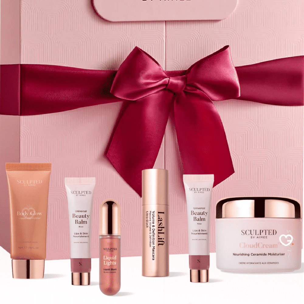 Sculpted By Aimee Beauty Advent Calendar 2025 closed view of calendar with products