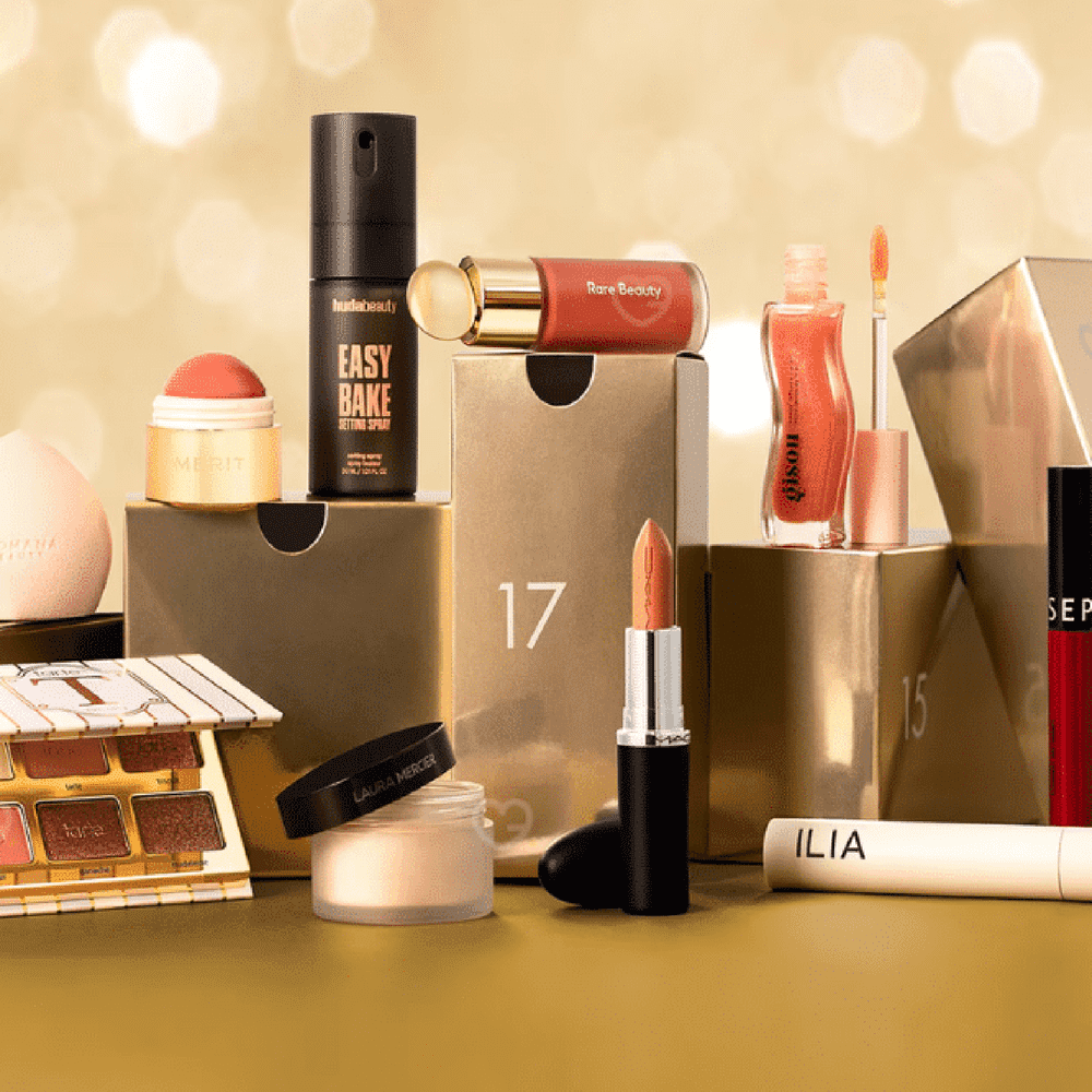 Sephora beauty advent calendar 2025 lifestyle image of products included