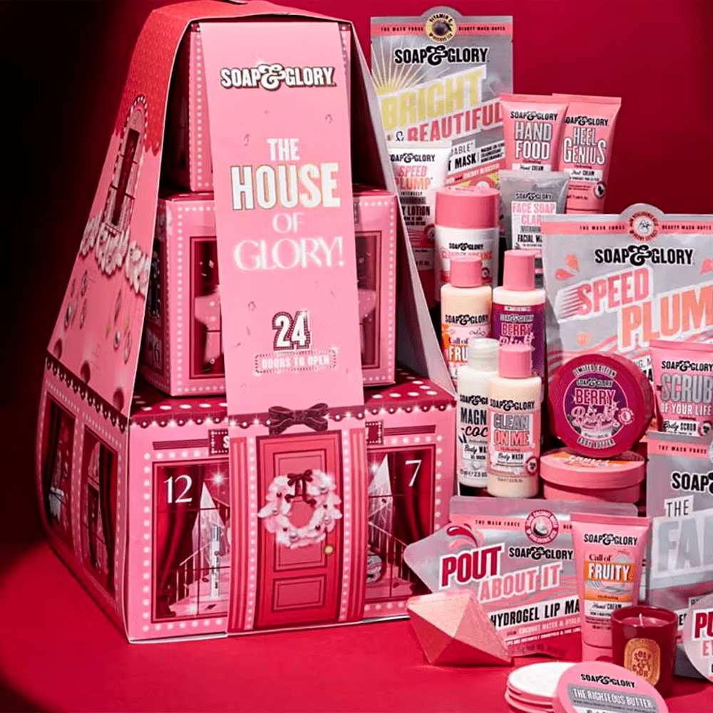 Soap and Glory beauty advent calendar 2025 lifestyle product selection