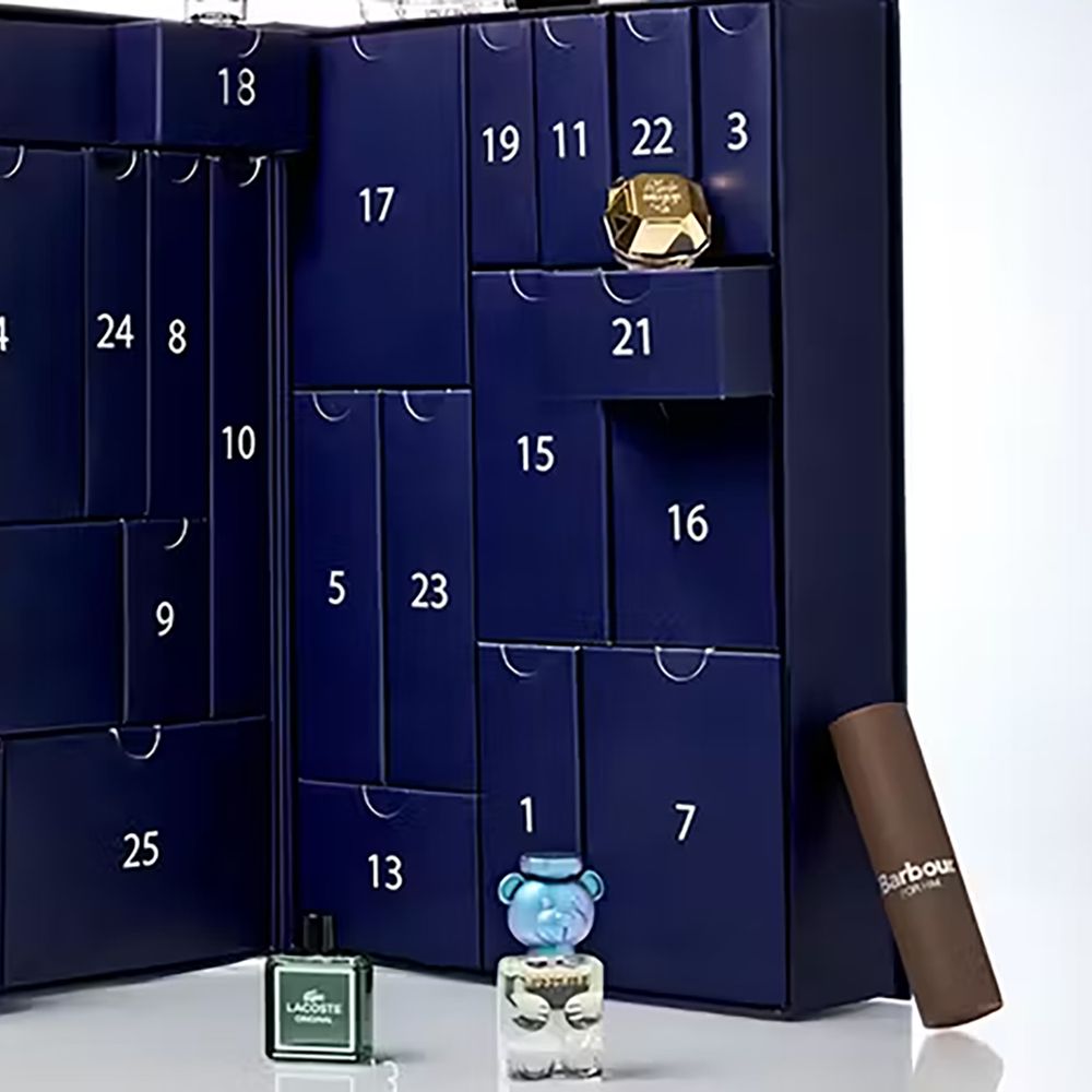 The Fragrance Shop Advent Calendar 2025 view of drawers and perfumes