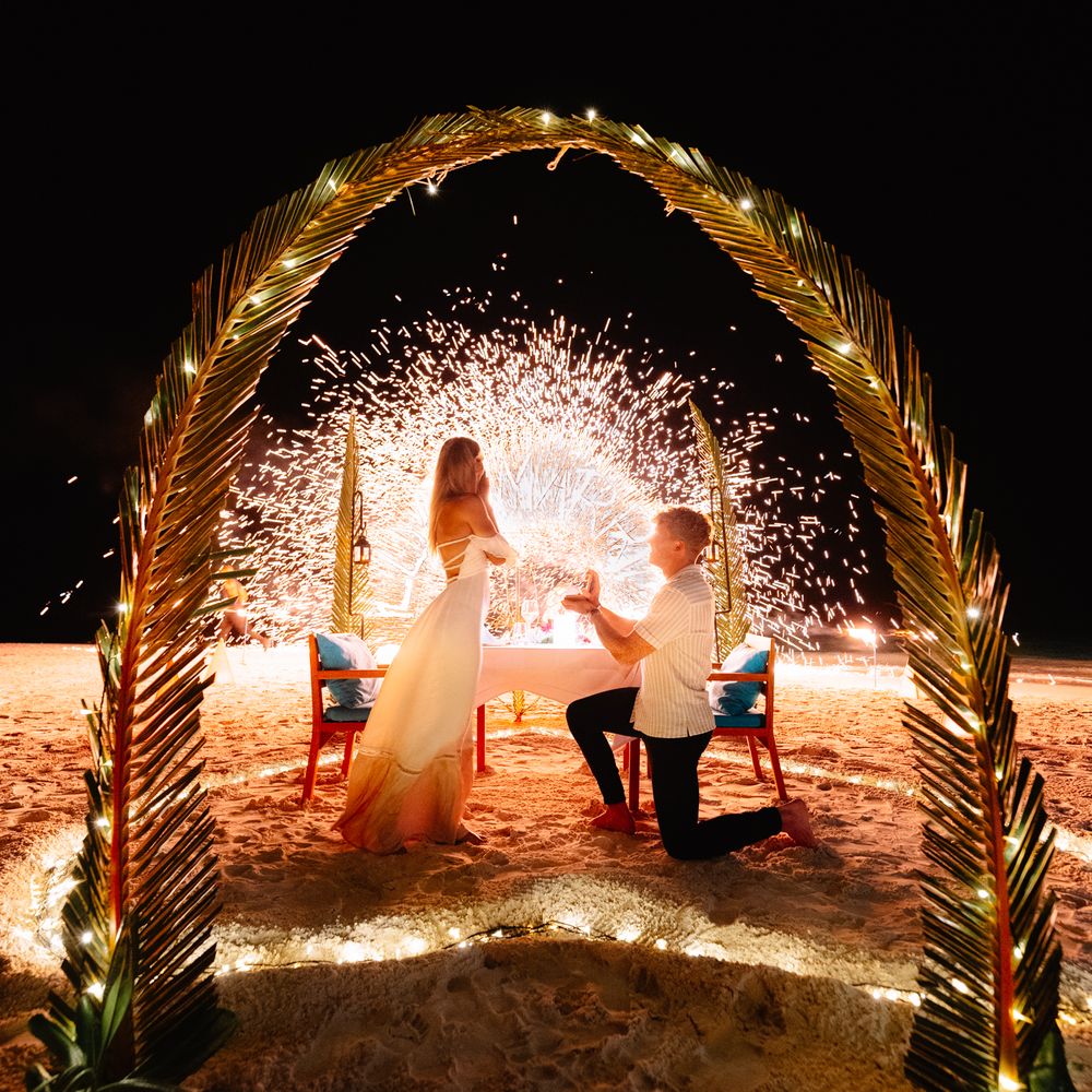 Beach proposal set up at Ayada Maldives