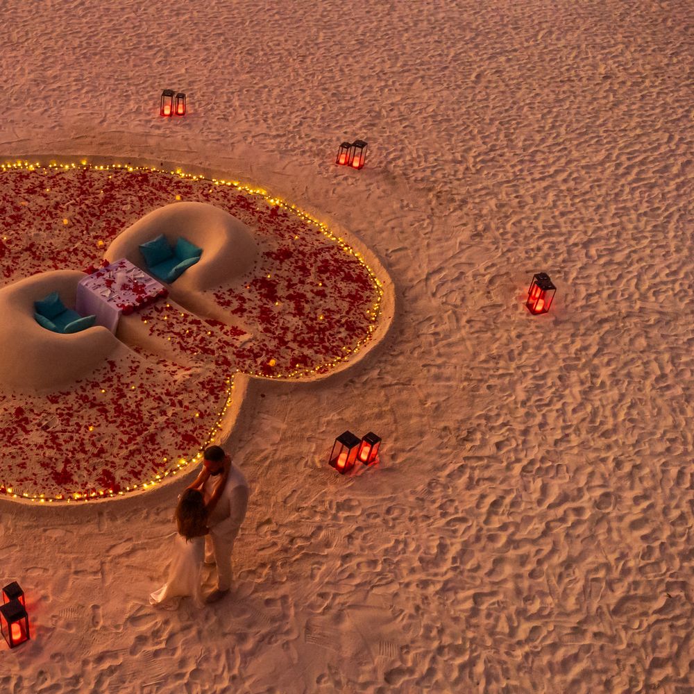 Beach proposal set up at Ayada Maldives