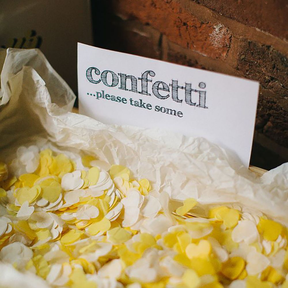 Canary yellow wedding confetti