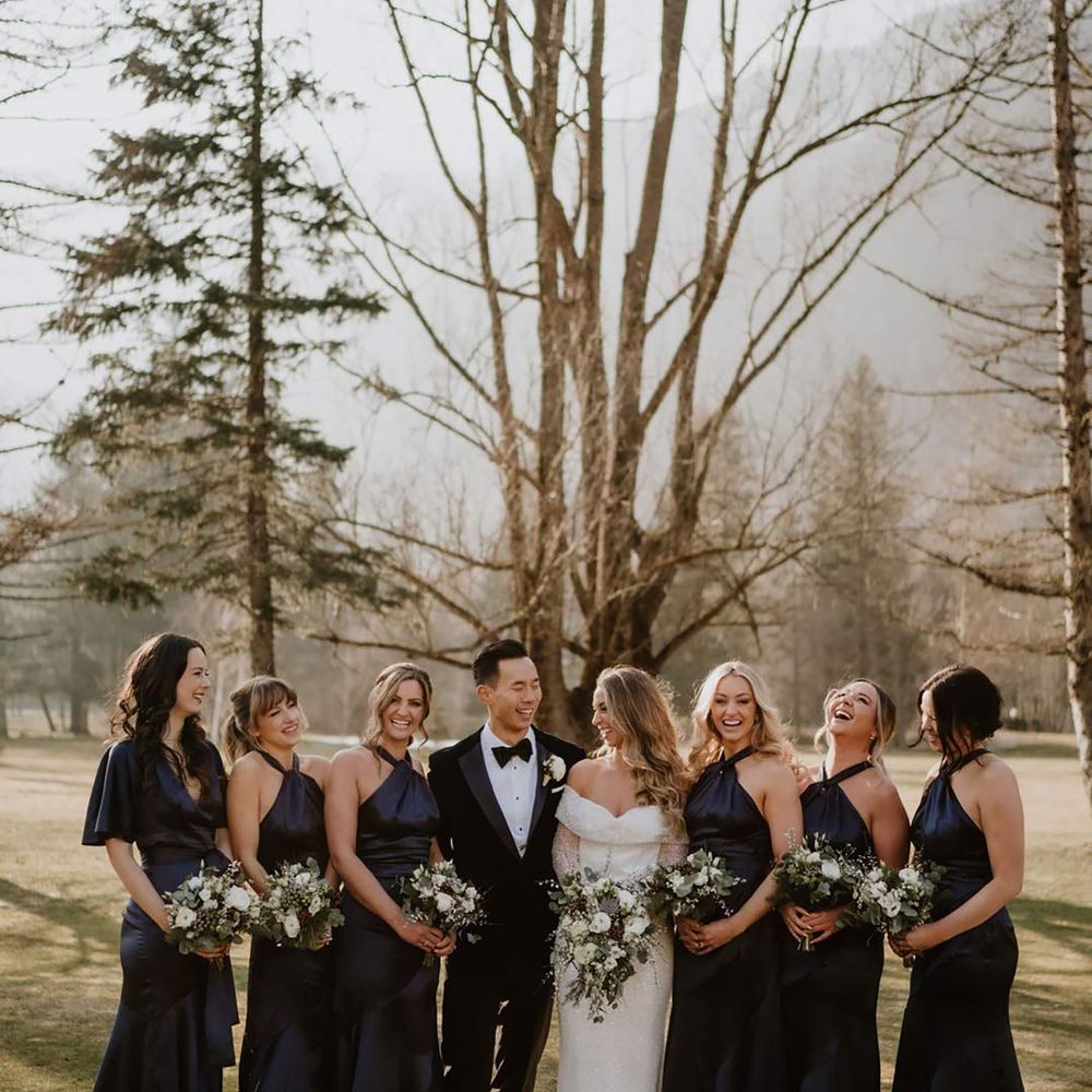 Navy bridesmaid dresses