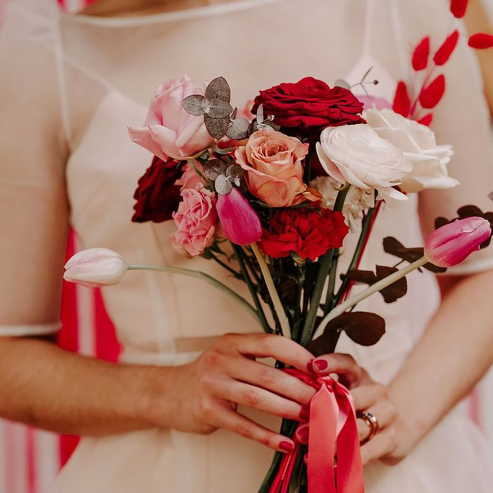 Valentine's Day theme bridal bouquet