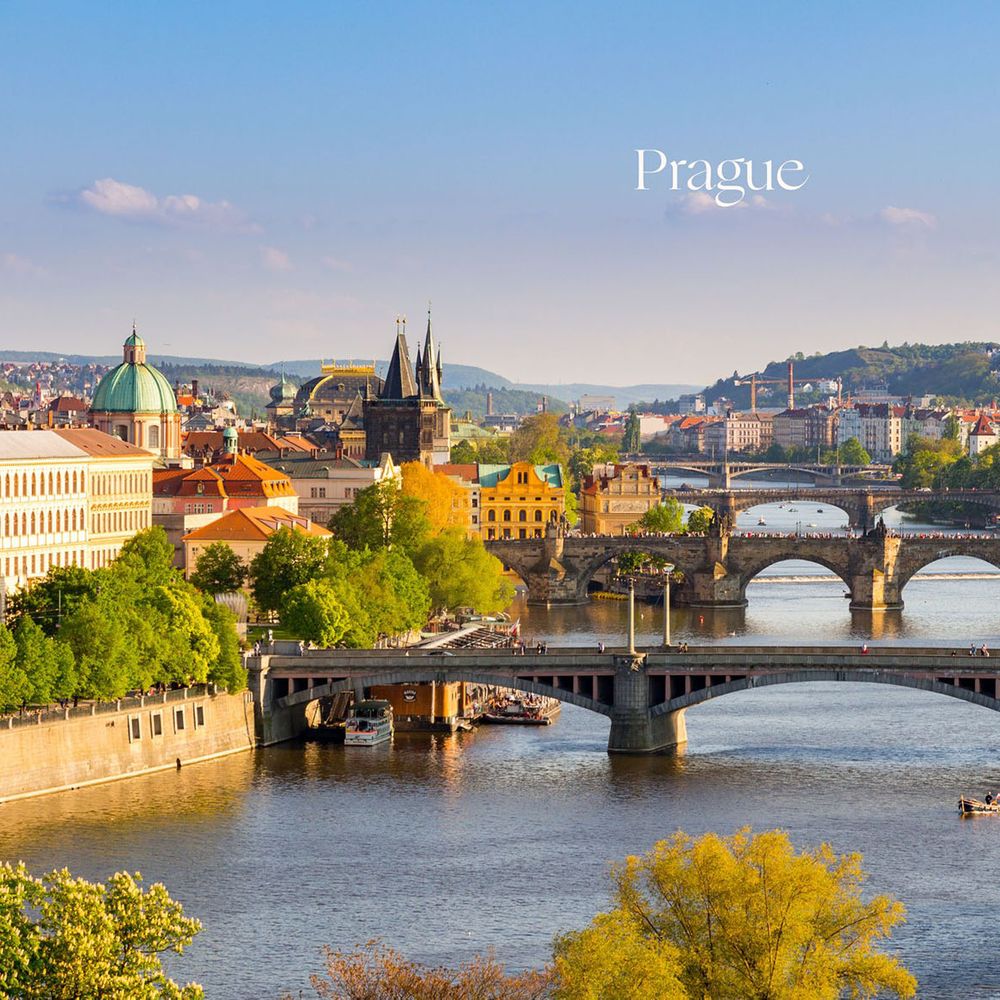 View of Prague city and river hen do destination in Europe