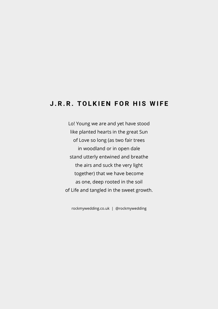 J.R.R. Tolkien For His Wife - Romantic Letter & Wedding Poem