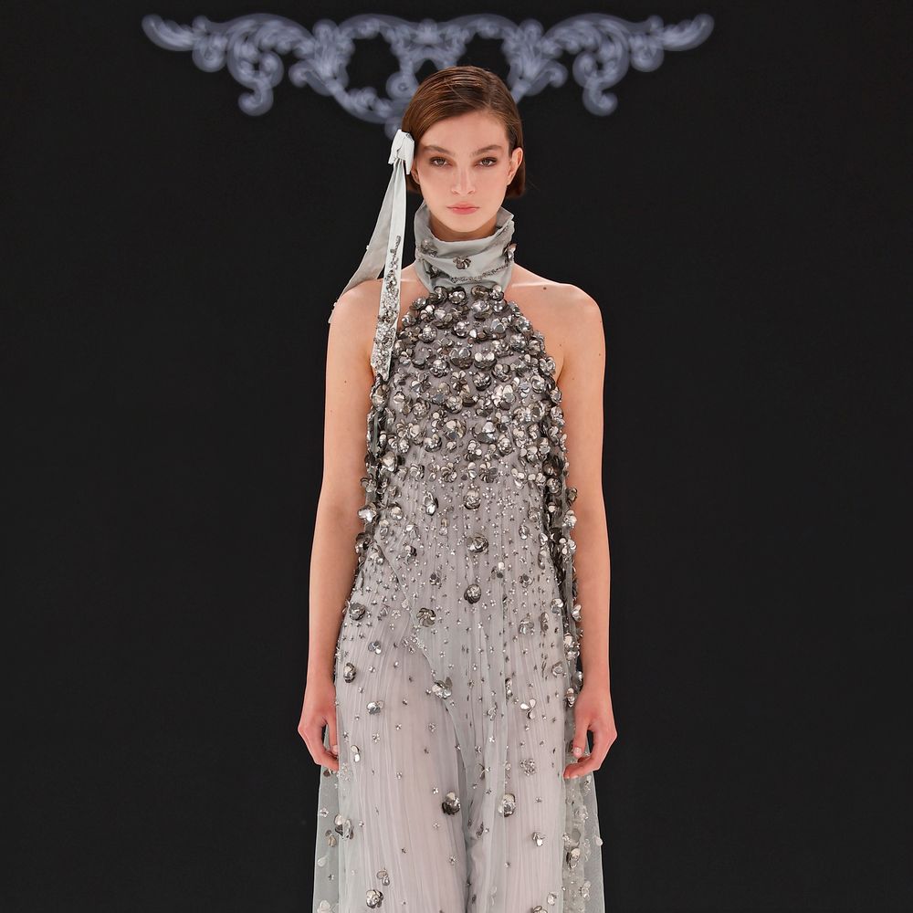 Marco&Maria Silver Embellished Dress - Barcelona Bridal Fashion Week 2025