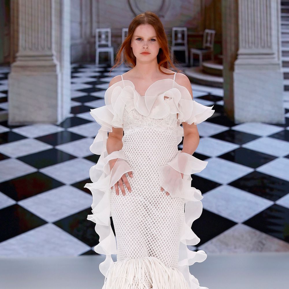 Yolancris Ruffle Fringe Wedding Dress - Barcelona Bridal Fashion Week 2025