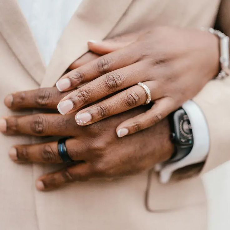Bride Wearing Floral Leaf Nail Art