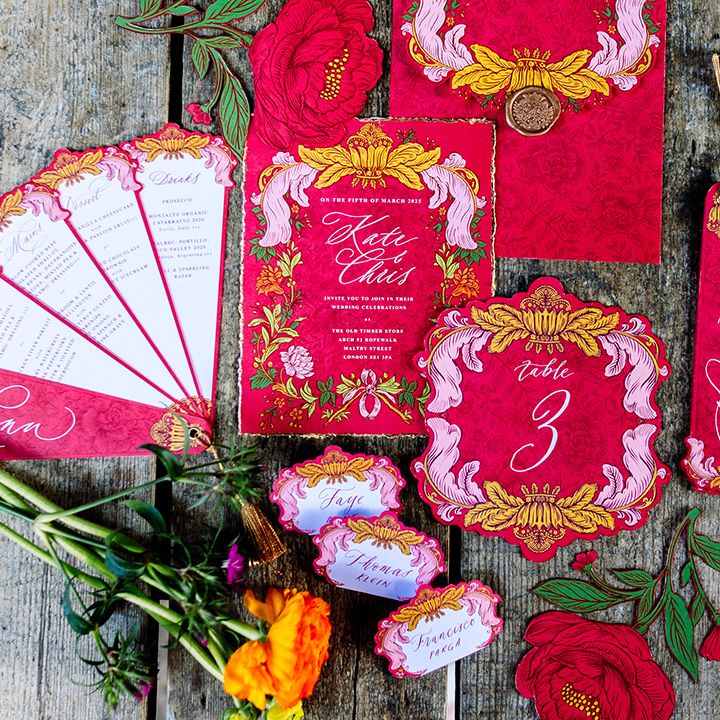 pink-luxe-vintage-style-wedding-stationery-suite