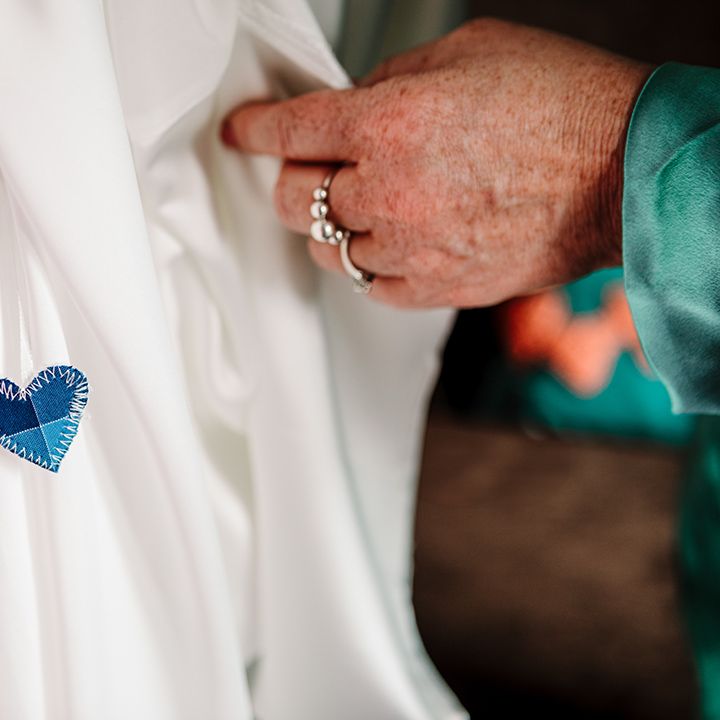 something-blue-wedding-idea-with-stitched-blue-heart