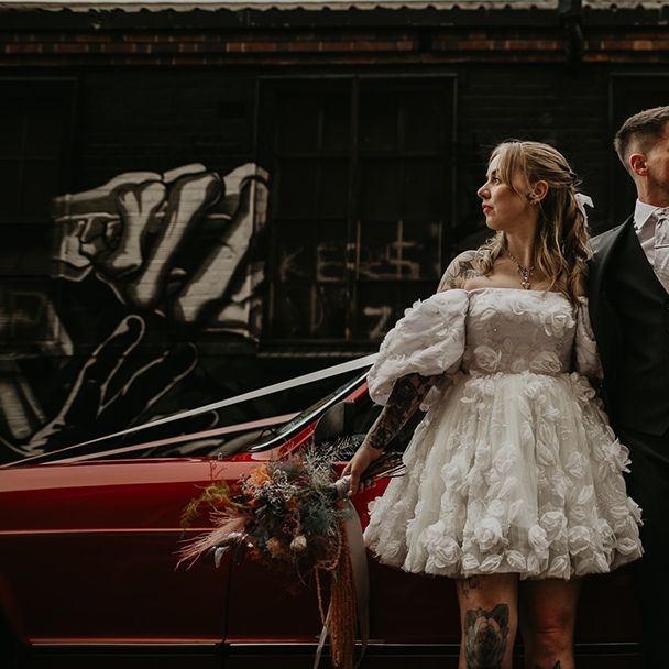 industrial-wedding-with-bride-in-short-wedding-dress