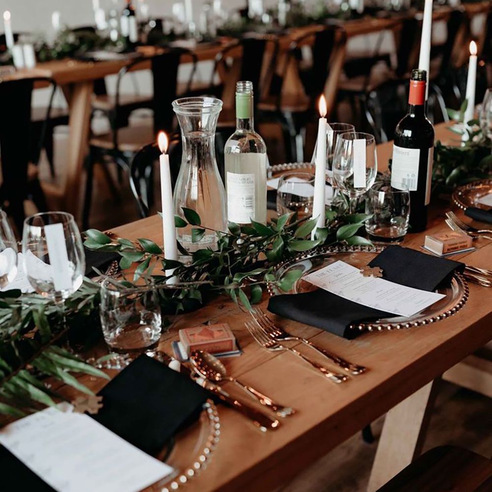 Monochrome Wedding Tablescape