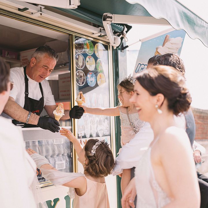 Ice cream van for wedding guests 