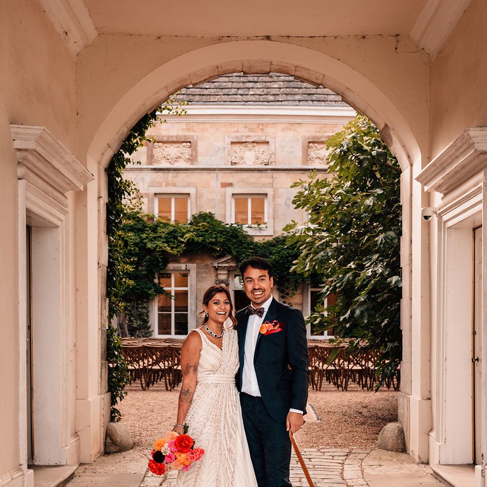 bride-and-groom-with-pet-dog