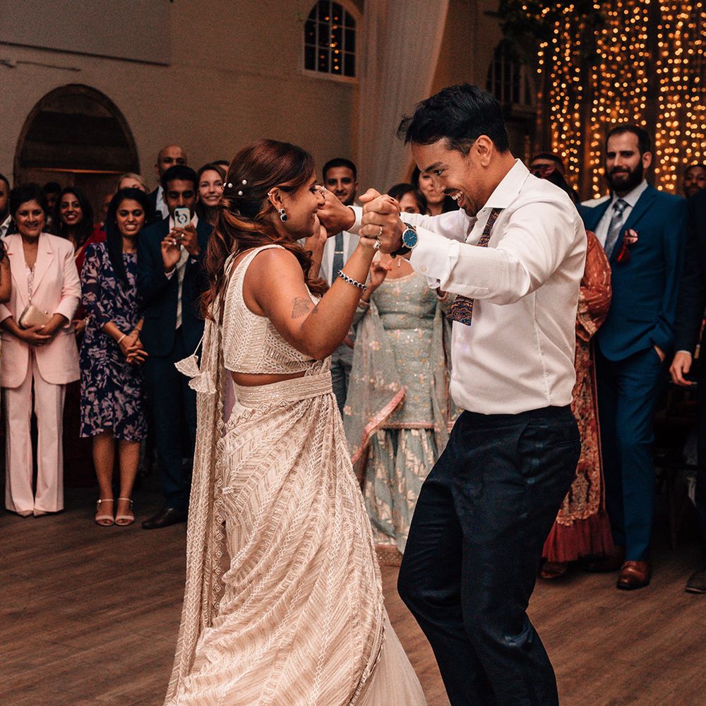 Bride and groom have their first dance to Fred Again